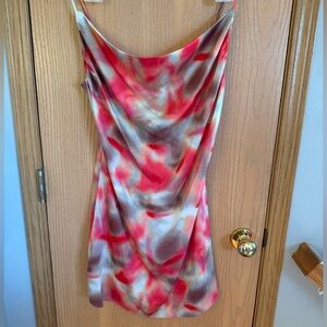 ACOA NWT Marble Skinny Adjustable Cowl Neck Mini Above Knee Dress Women’s Size M